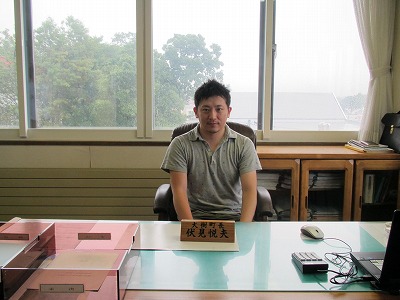 平成23年9月に訪れてくれた北海道占冠村の野原大樹さんの写真