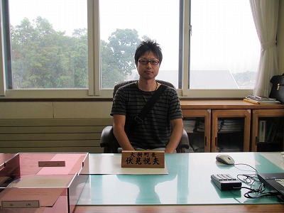 平成23年9月に訪れてくれた北海道占冠村の満永大樹さんの写真