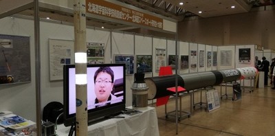 ものづくりテクノフェア2019における北海道宇宙科学技術創成センター・北海道スペースポート研究会・大樹町の出展風景の写真