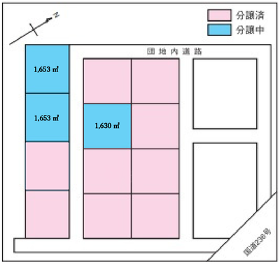 分譲地の位置図 詳細は以下